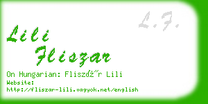 lili fliszar business card